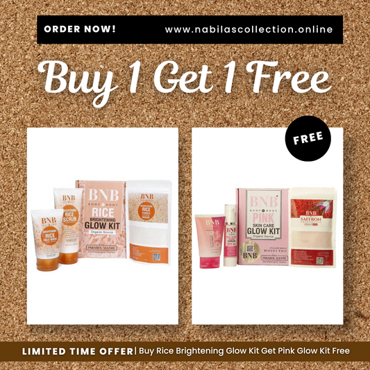 BUY RICE BRIGHTENING GLOW KIT GET BNB PINK GLOW KIT FREE